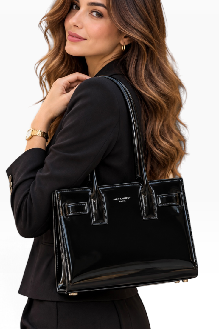 Midnight Structure Patent Tote