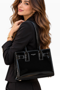Midnight Structure Patent Tote