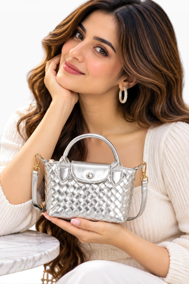 Silver Weave Mini Carryall