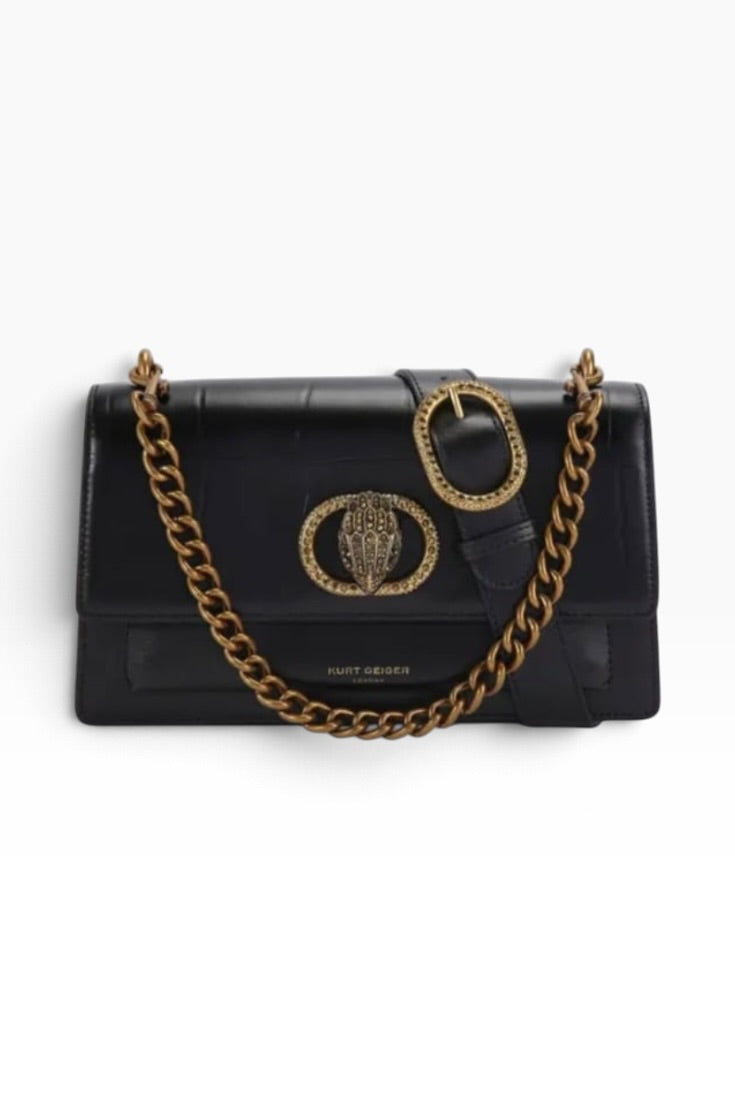 Midnight Royale Embellished Chain Shoulder Bag