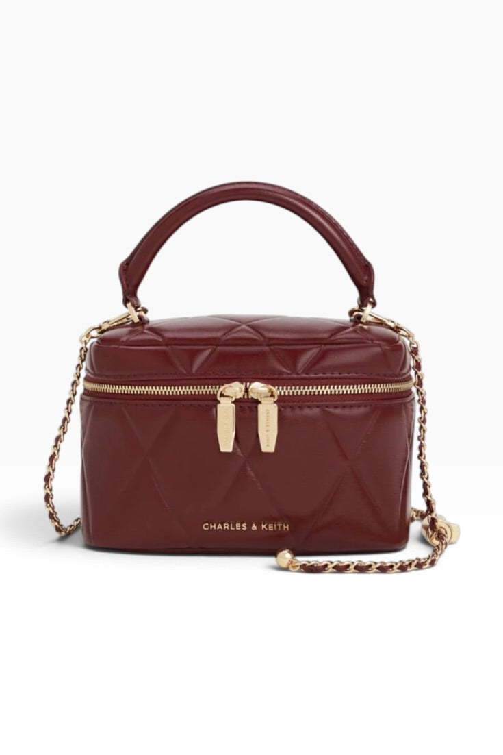 Bordeaux Royale Quilted Vanity Bag