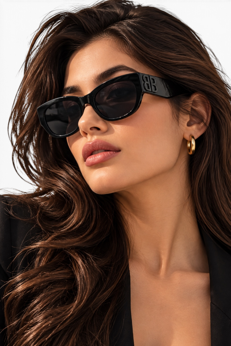 Noir Icon Sculpt Sunglasses