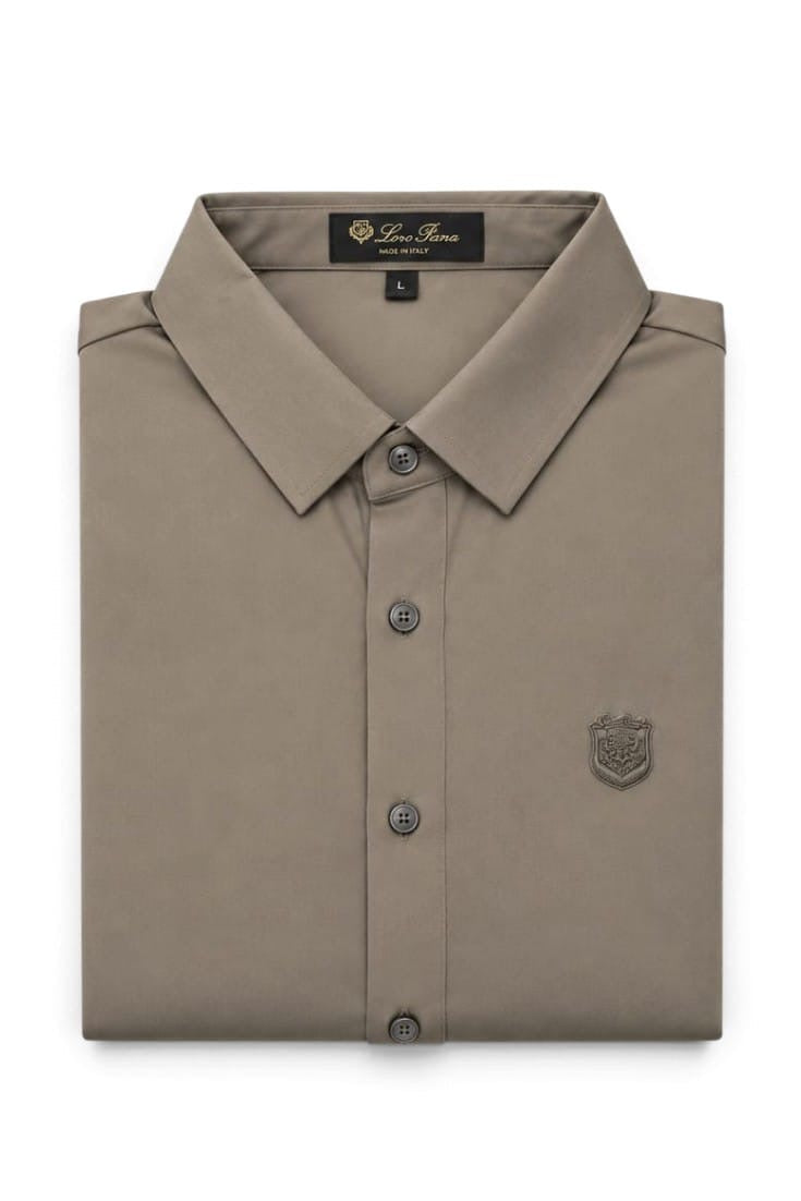 Taupe Crest Executive Shirt
