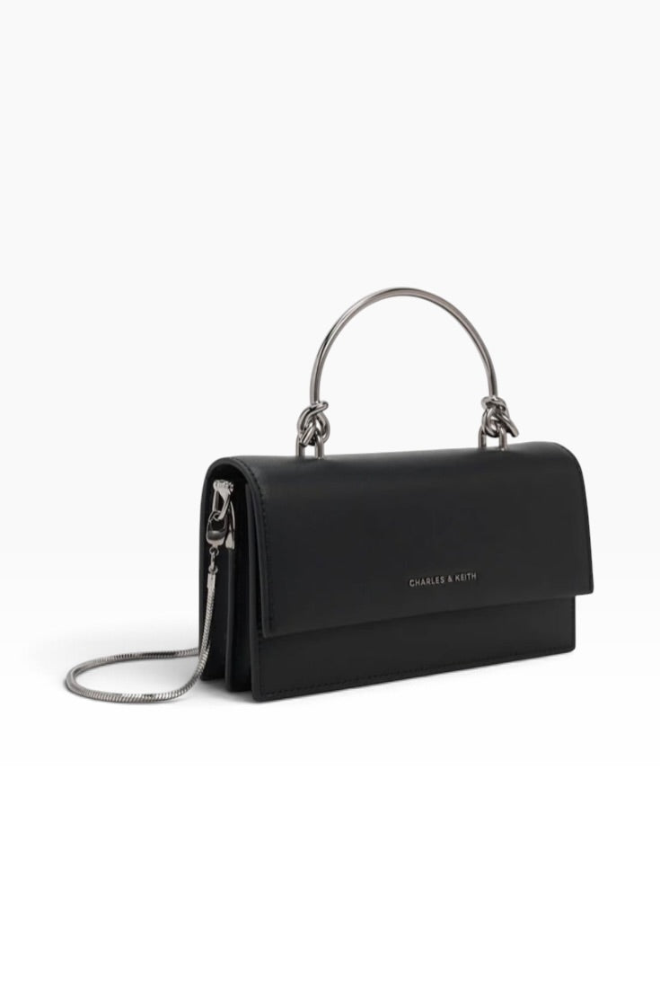 Noir Arc Elegance Top Handle Bag