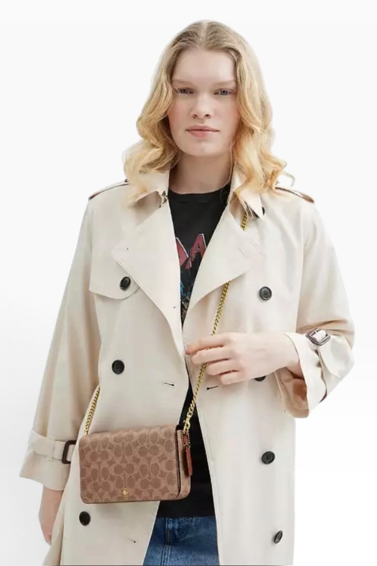 Mocha Signature Luxe Crossbody Bag