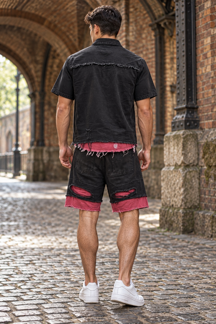 Urban Quartz Distressed Denim Co-ord Set