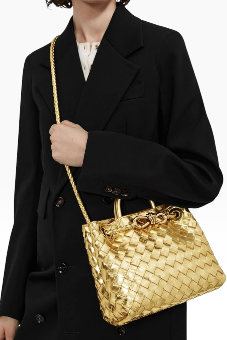 Aurelia Gold Woven Tote Bag