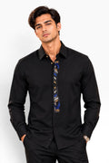 Midnight Sapphire Royale Embellished Shirt