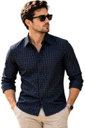 Midnight Grid Luxe Shirt
