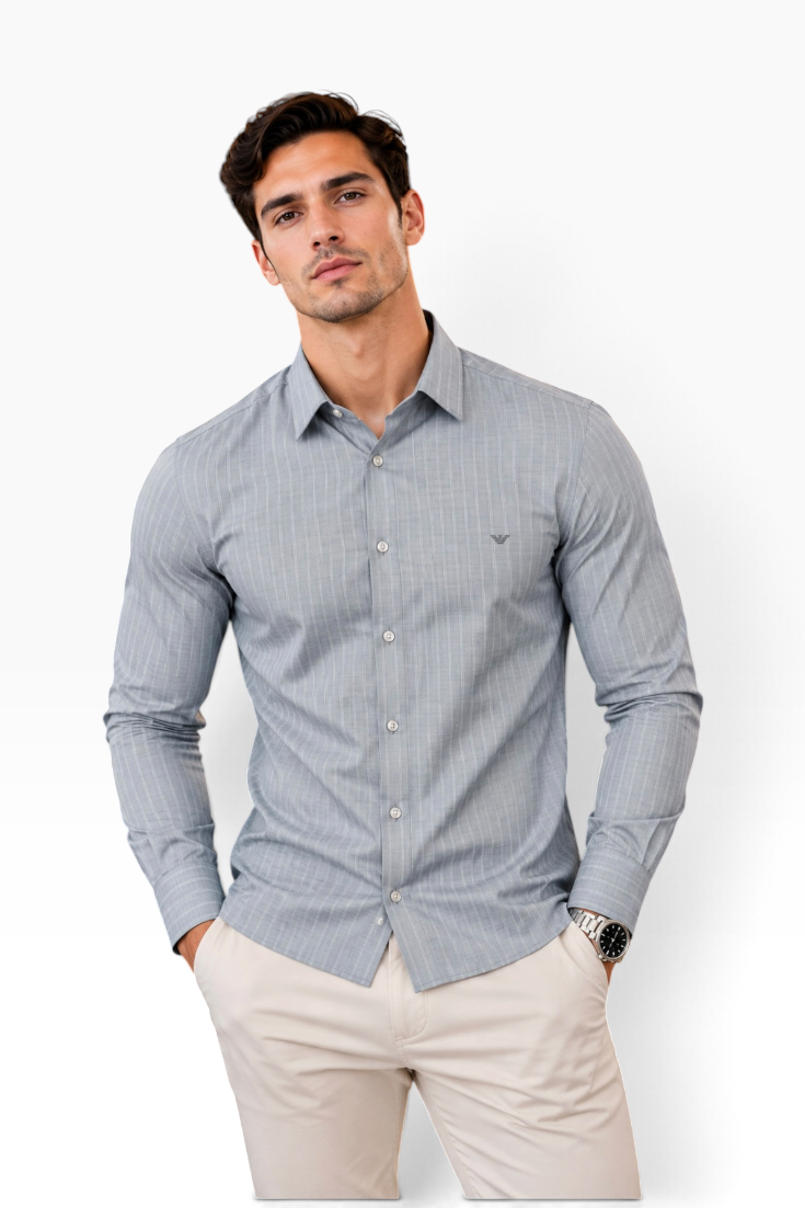 Silver Regent Pinstripe Shirt