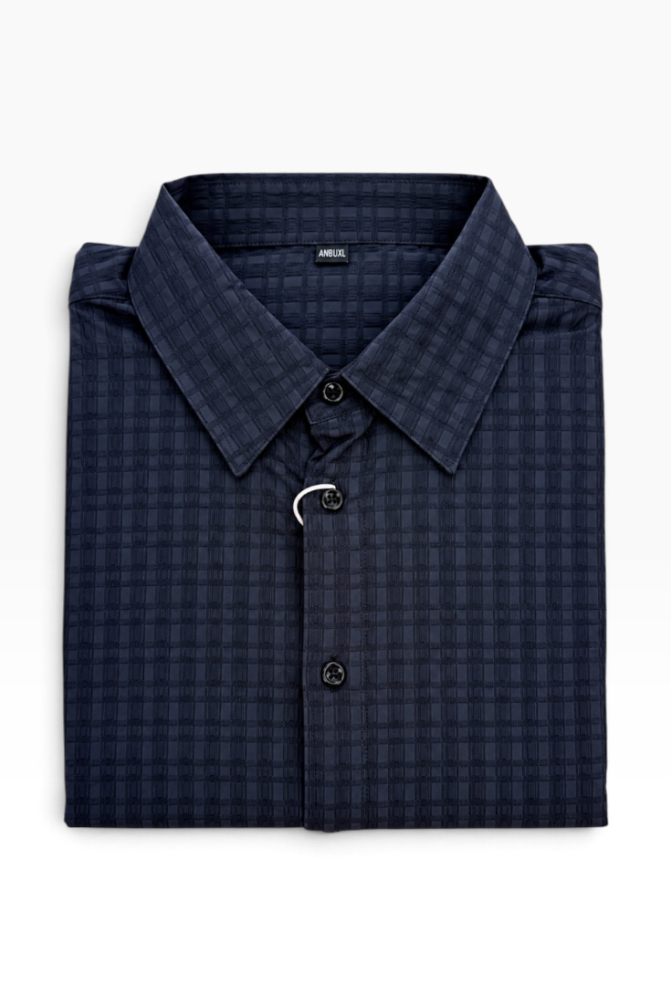 Midnight Grid Luxe Shirt