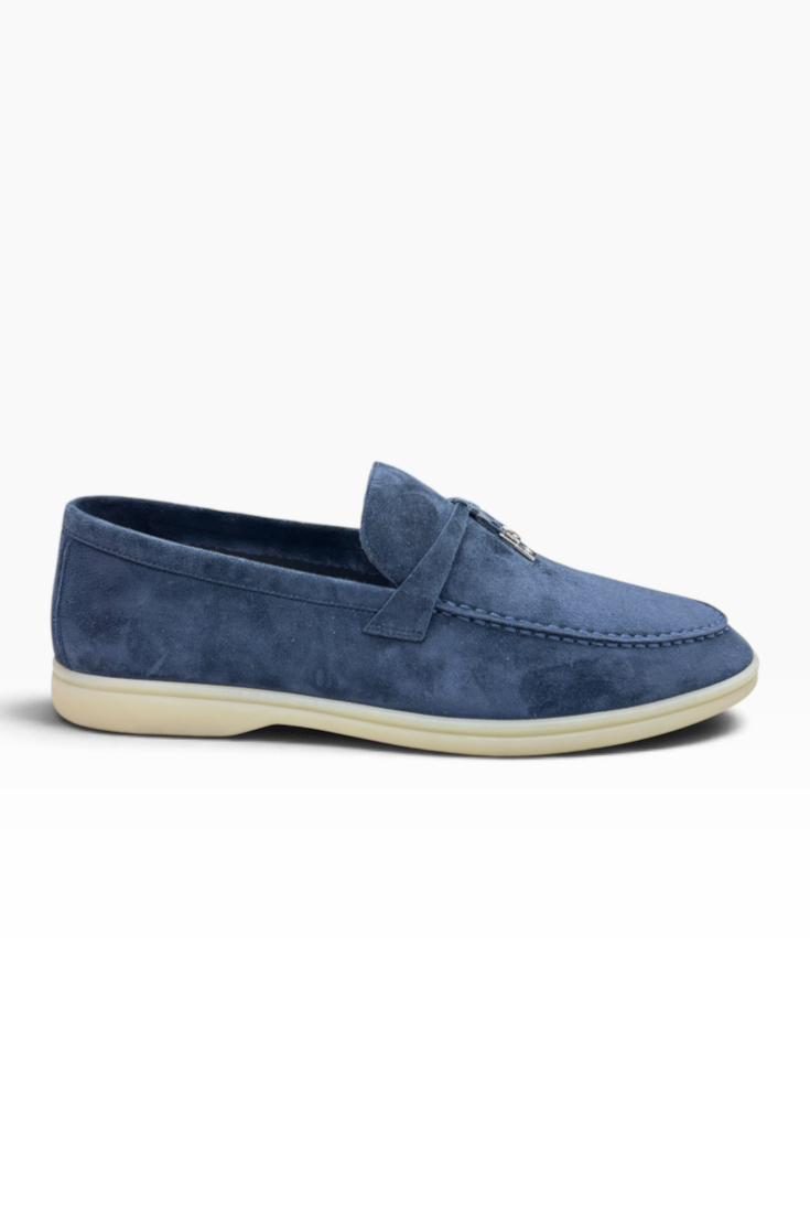 Azure Suede Summer Walk Loafers