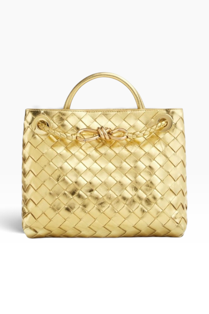 Aurelia Gold Woven Tote Bag