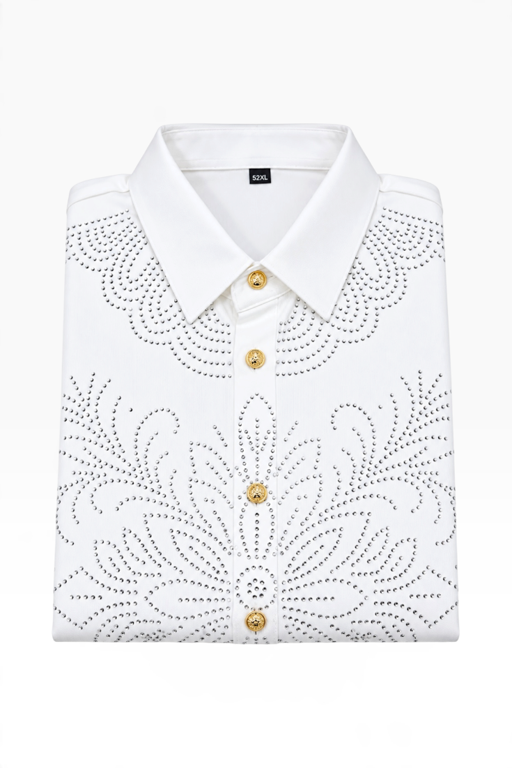 Ivory Celestial Bloom Embellished Shirt