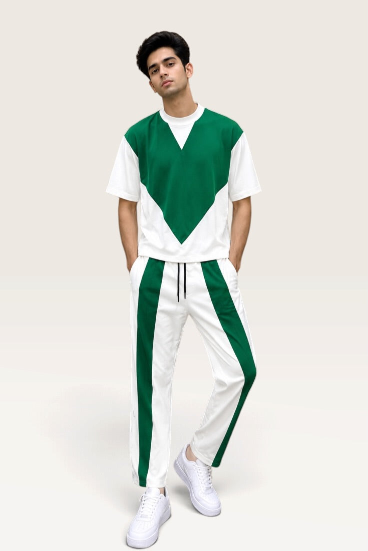 Emerald Apex Colour-Block Co-Ord Set