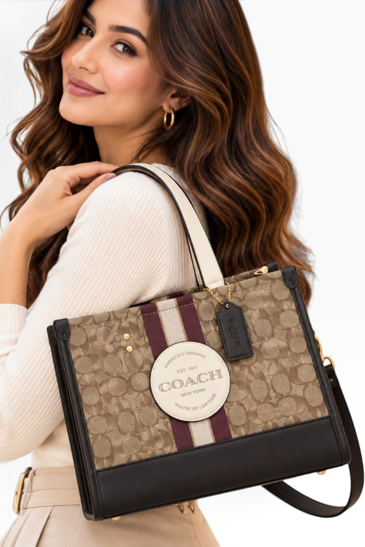 Heritage Merlot Stripe Tote