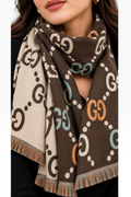 Reversible Monogram Shawl