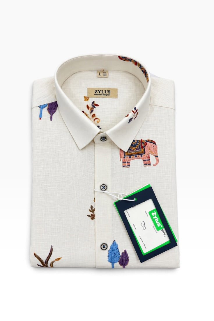 Ivory Heritage Botanical Art Shirt
