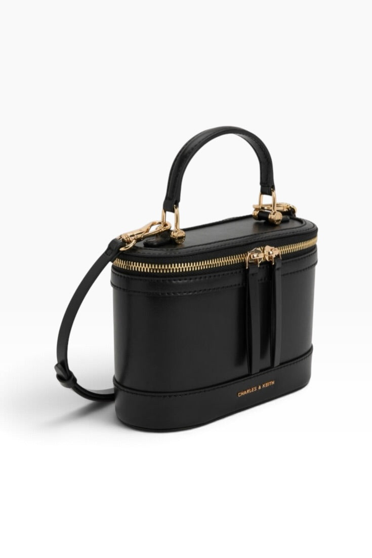 Noir Elegance Luxe Vanity Bag