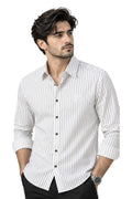 Ivory Pinstripe Anagram Shirt