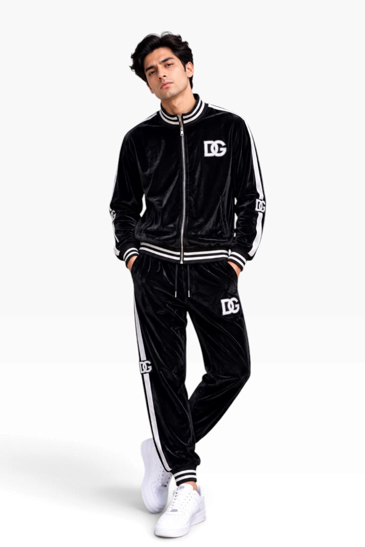 Noir Royale Velvet Track Co-Ord Set