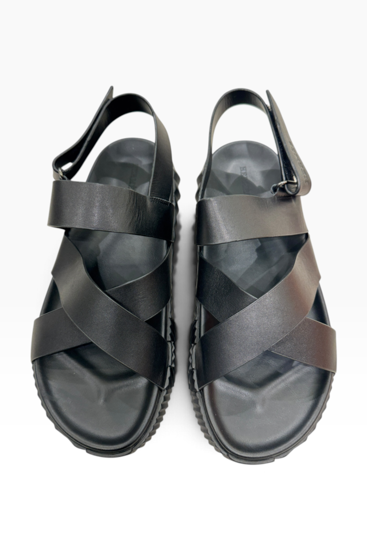 Obsidian Ridge Cross-Strap Sandals