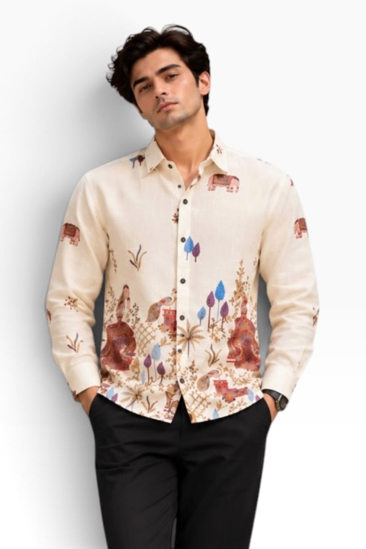 Ivory Heritage Botanical Art Shirt