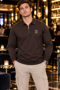 Espresso Crest Quarter-Zip Jacket
