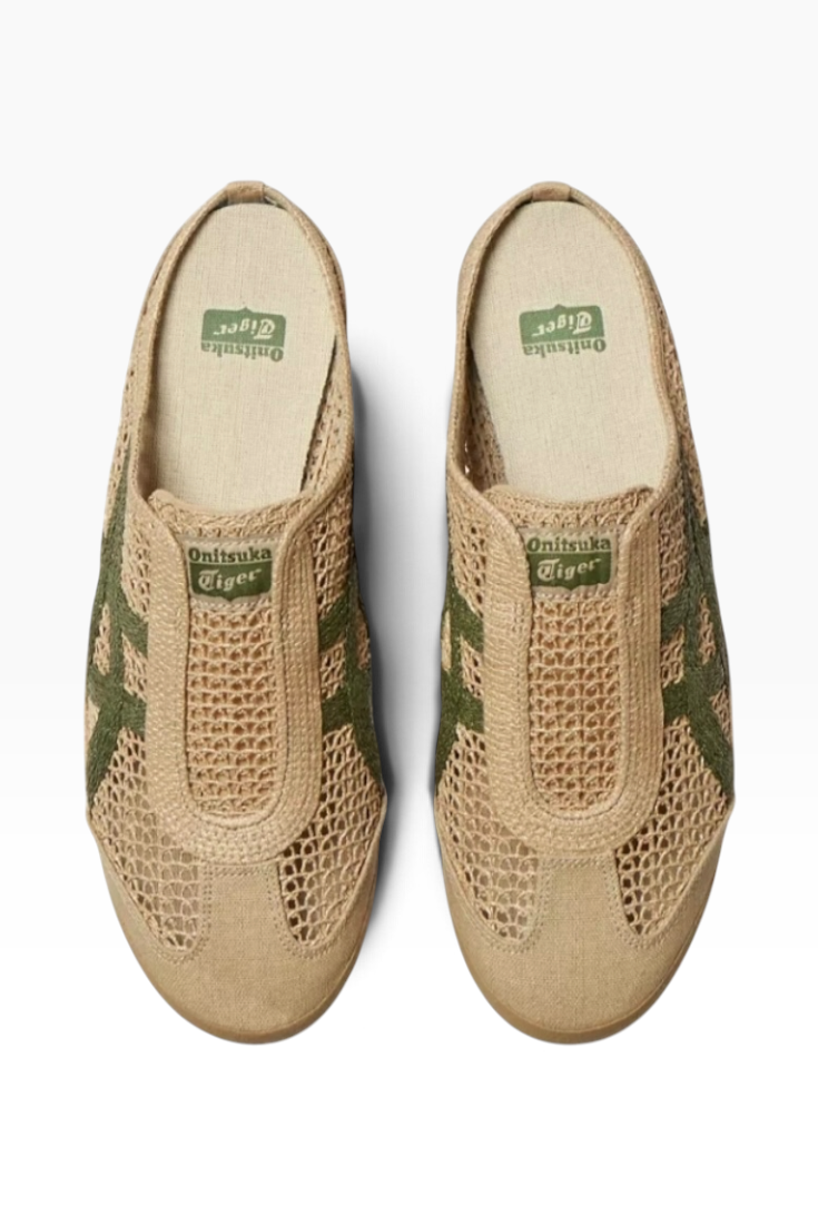 Sahara Olive Mesh Mules