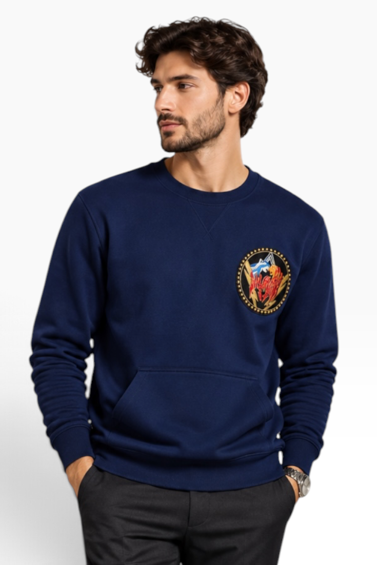 Midnight Crest Pocket Sweatshirt