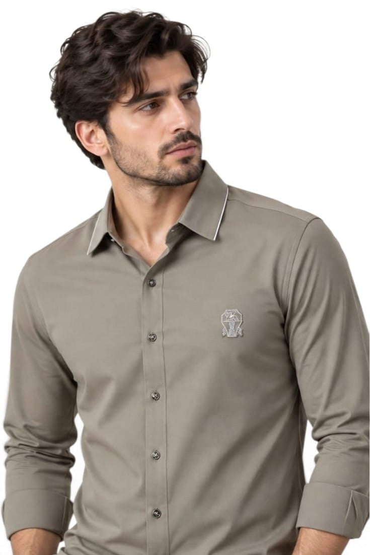 Silverline Taupe Crest Shirt