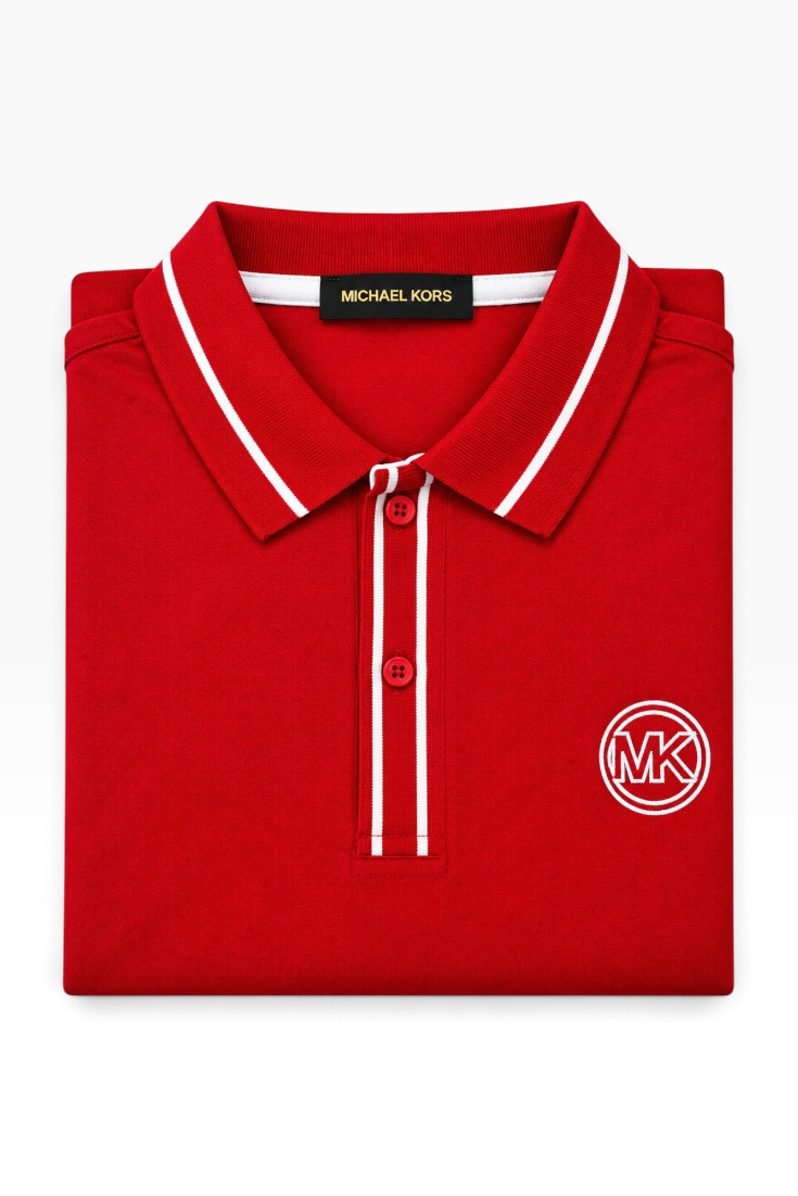 Crimson Line Signature Polo T-Shirt