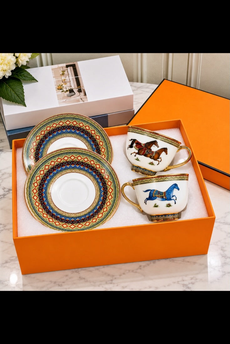 Royal Equestrian Mosaic Luxury Tea Set