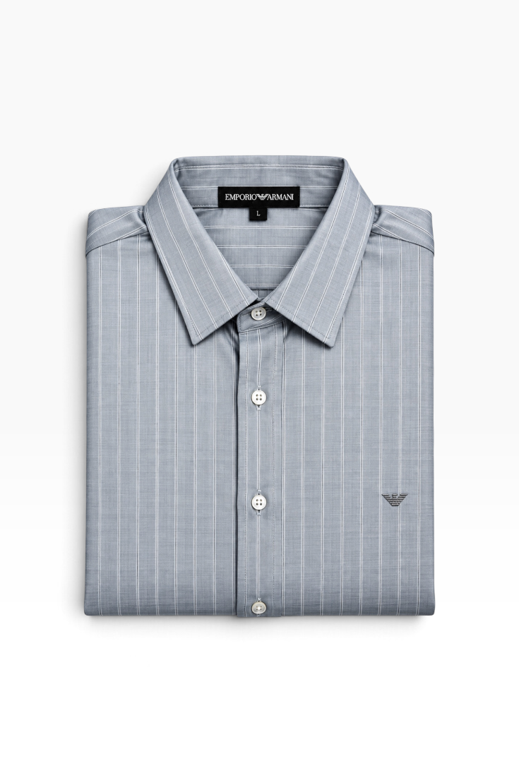Silver Regent Pinstripe Shirt