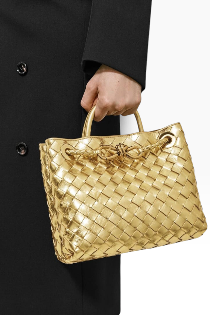 Aurelia Gold Woven Tote Bag