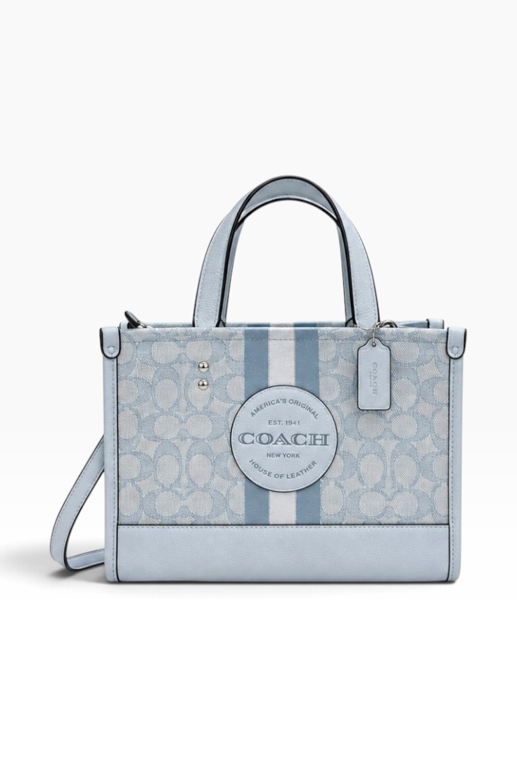 Ice Blue Heritage Stripe Tote