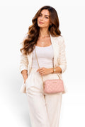 Blush Eclat Quilted Luxe Sling Bag