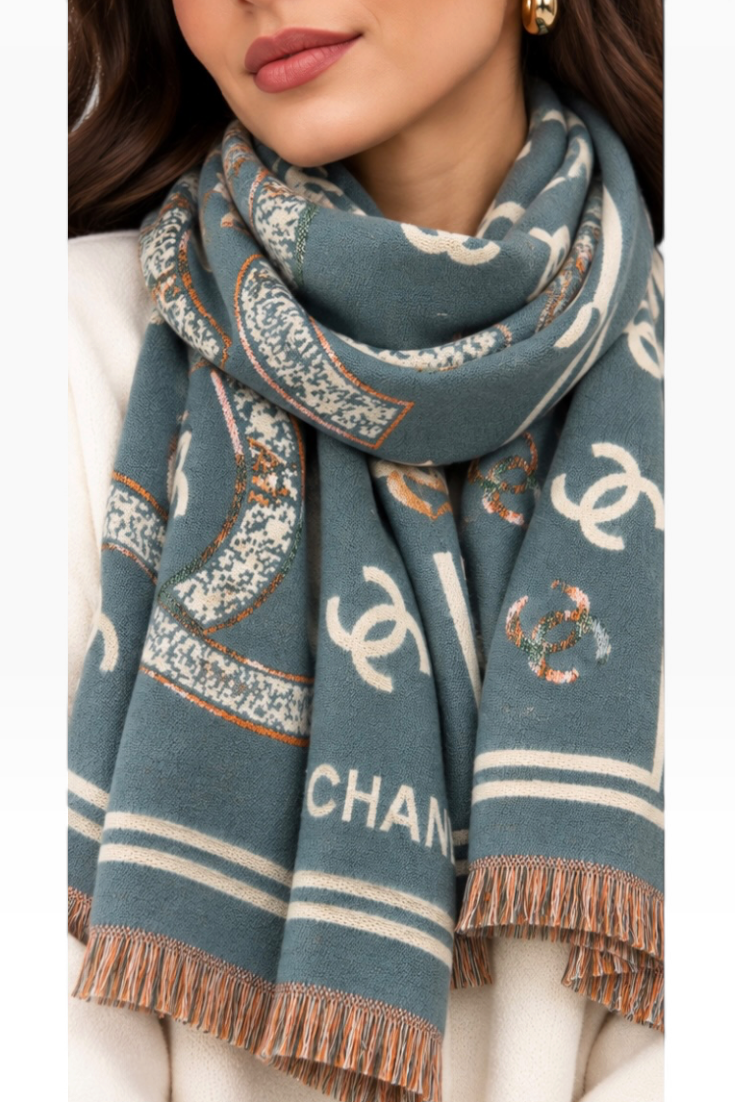 Heritage Slate Reversible Shawl