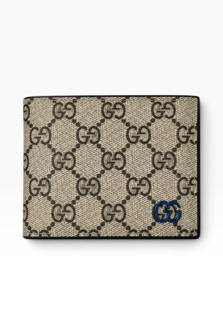 Heritage Azure Monogram Wallet