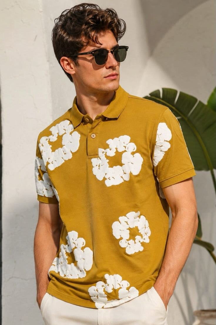 Golden Bloom Floral T-Shirt