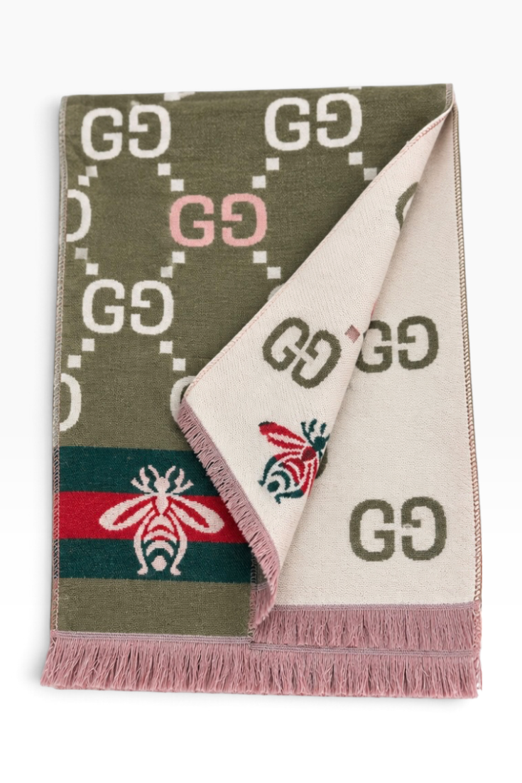 Olive Bee Reversible Shawl
