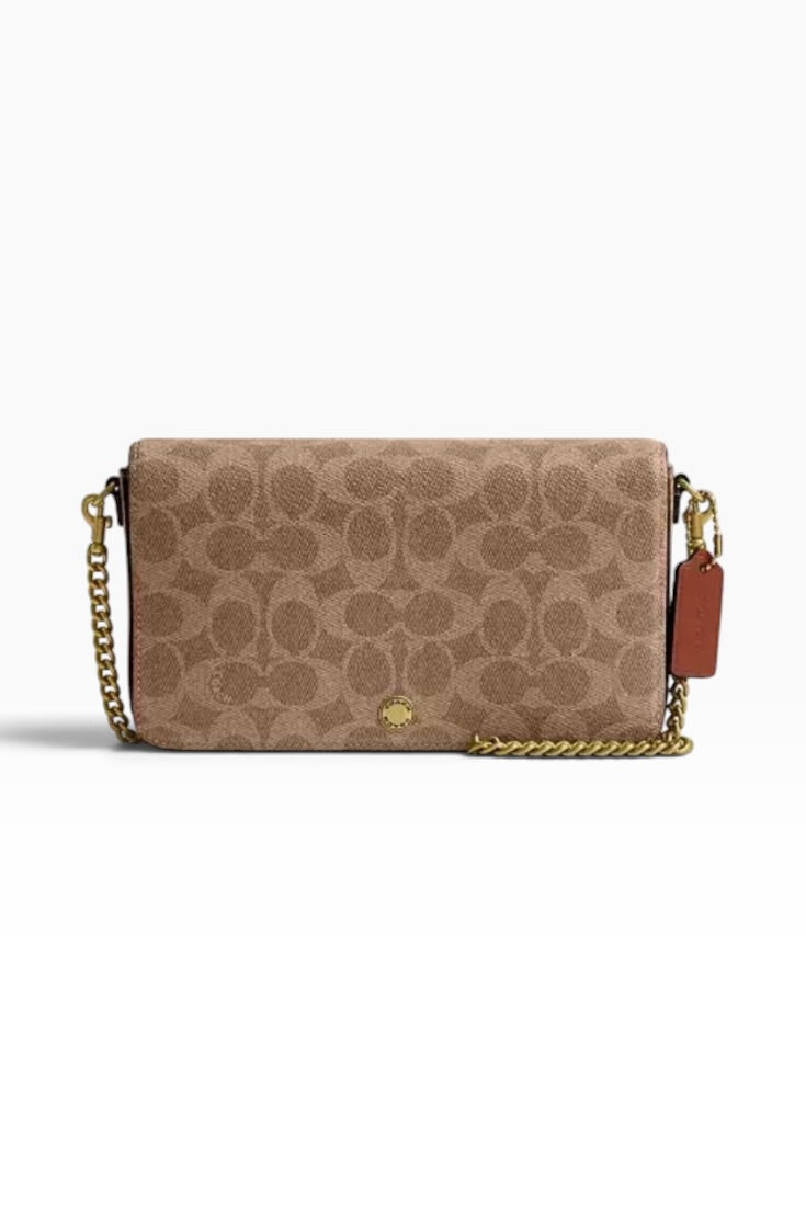 Mocha Signature Luxe Crossbody Bag