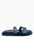 Azure Oblique Double-Strap Slides