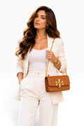 Caramel Eclat Luxe Chain Shoulder Bag