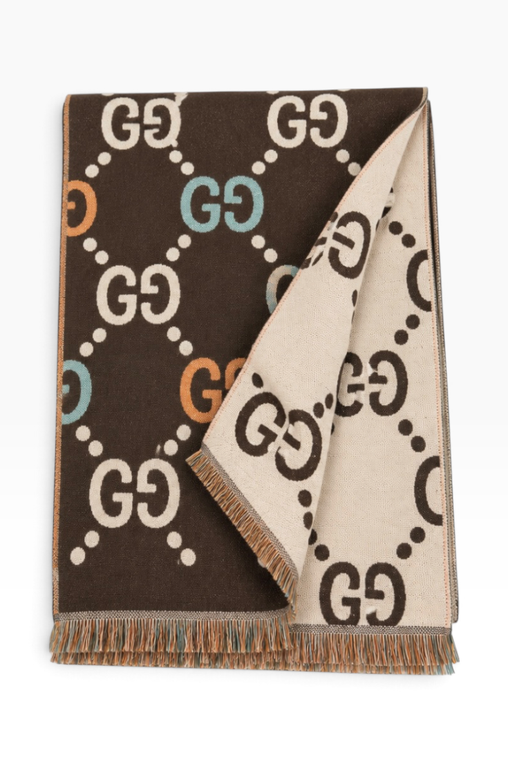 Reversible Monogram Shawl