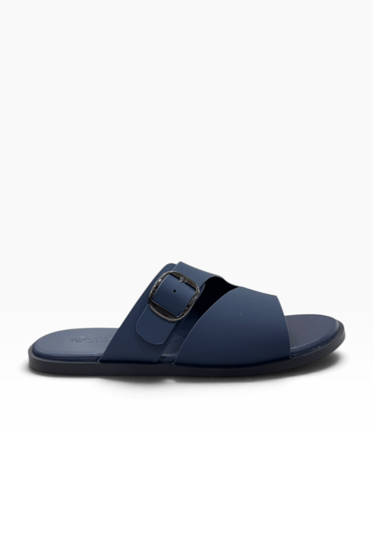 Midnight Azure Buckle Slides