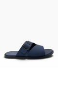Midnight Azure Buckle Slides
