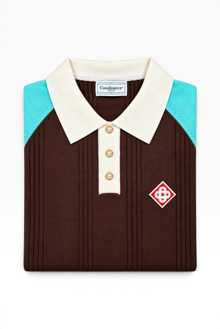 Casablanca Riviera Contrast Polo Sweater