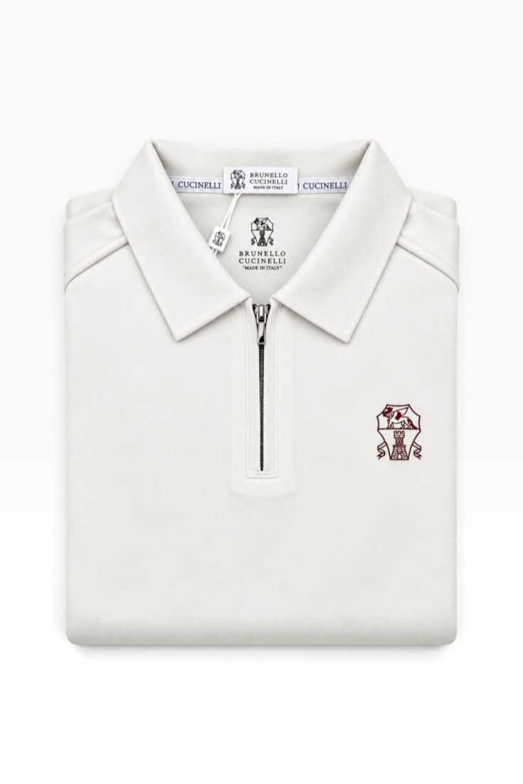 Ivory Crest Quarter-Zip Jacket