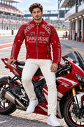 Crimson Velocity Racing Biker Jacket
